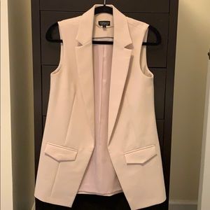 TOPSHOP Light Pink Blazer Vest